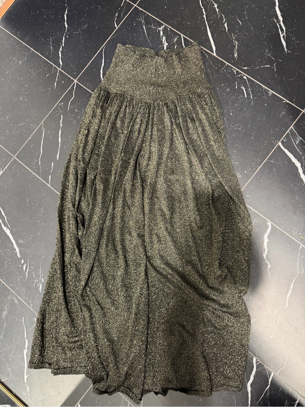 Zimmermann Metallic Black Maxi Skirt